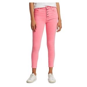 Jbrand sz 31 Lillie Photo Ready HD High Rise Crop Skinny Neon Pink Jeans